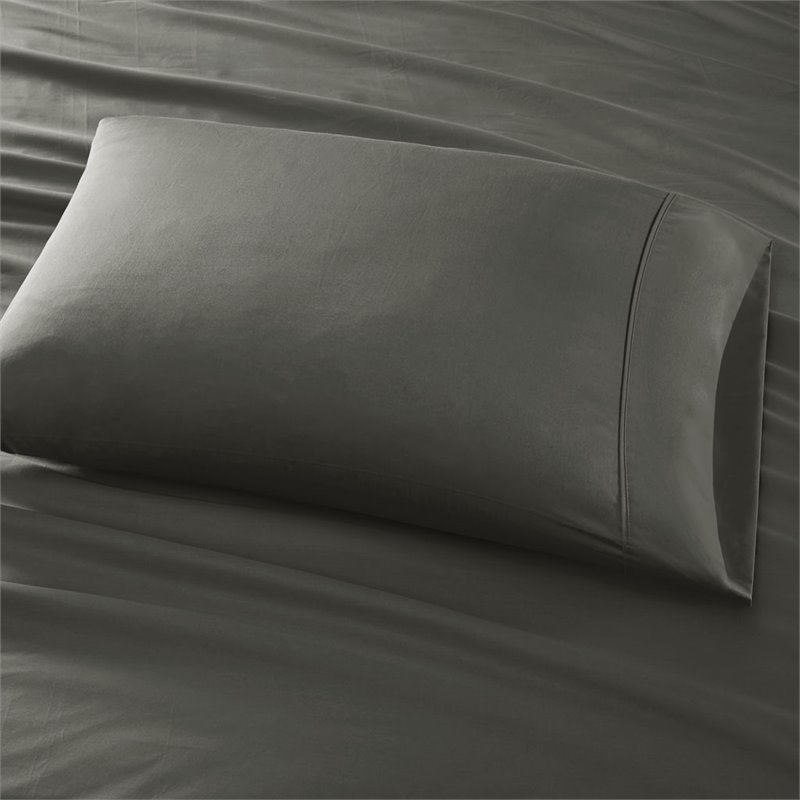 Madison Park 6-piece Cotton and Polyester Sheet Set in Charcoal