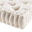 Intelligent Design Azza Square Polyester Chenille Cushion in Ivory