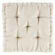 Intelligent Design Azza Square Polyester Chenille Cushion in Ivory