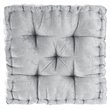 Intelligent Design Azza Square Polyester Chenille Cushion in Gray