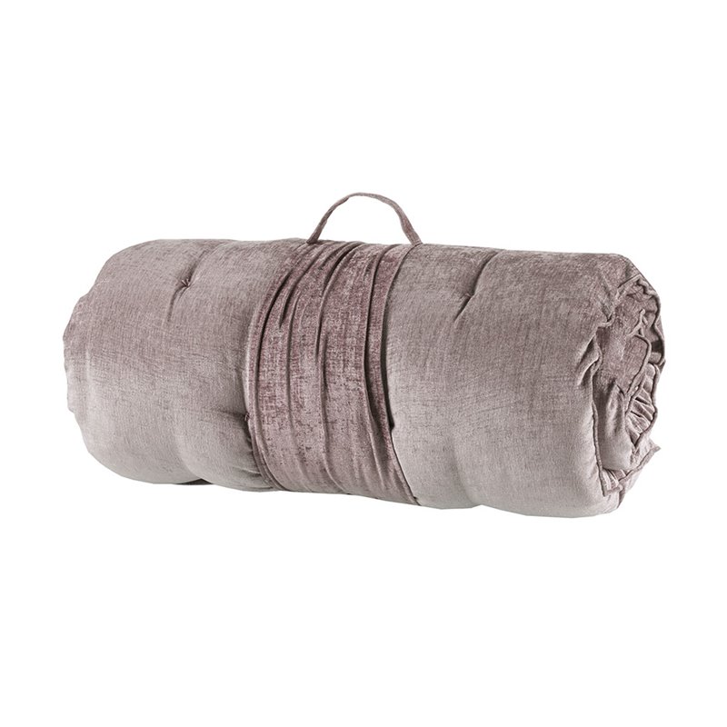 Intelligent Design Edelia Polyester Chenille Long Floor Cushion in Blush Pink
