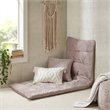 Intelligent Design Edelia Polyester Chenille Long Floor Cushion in Blush Pink