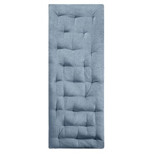 intelligent design edelia polyester chenille long floor cushion in aqua blue