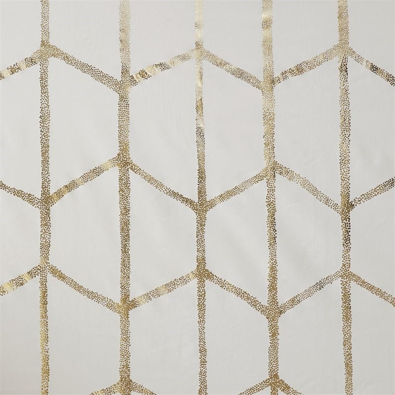 Intelligent Design Raina Microfiber Total Blackout Window Panel in Ivory/Gold
