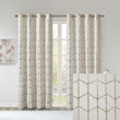 Intelligent Design Raina Microfiber Total Blackout Window Panel in Ivory/Gold
