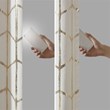 Intelligent Design Raina Microfiber Total Blackout Window Panel in Ivory/Gold