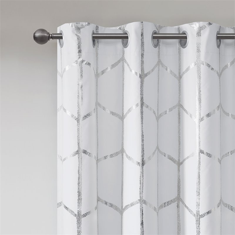 Intelligent Design Raina Polyester Total Blackout Window Panel in White