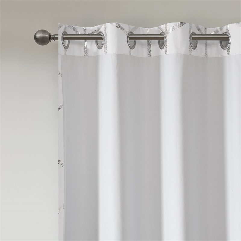 Intelligent Design Raina Polyester Total Blackout Window Panel in White