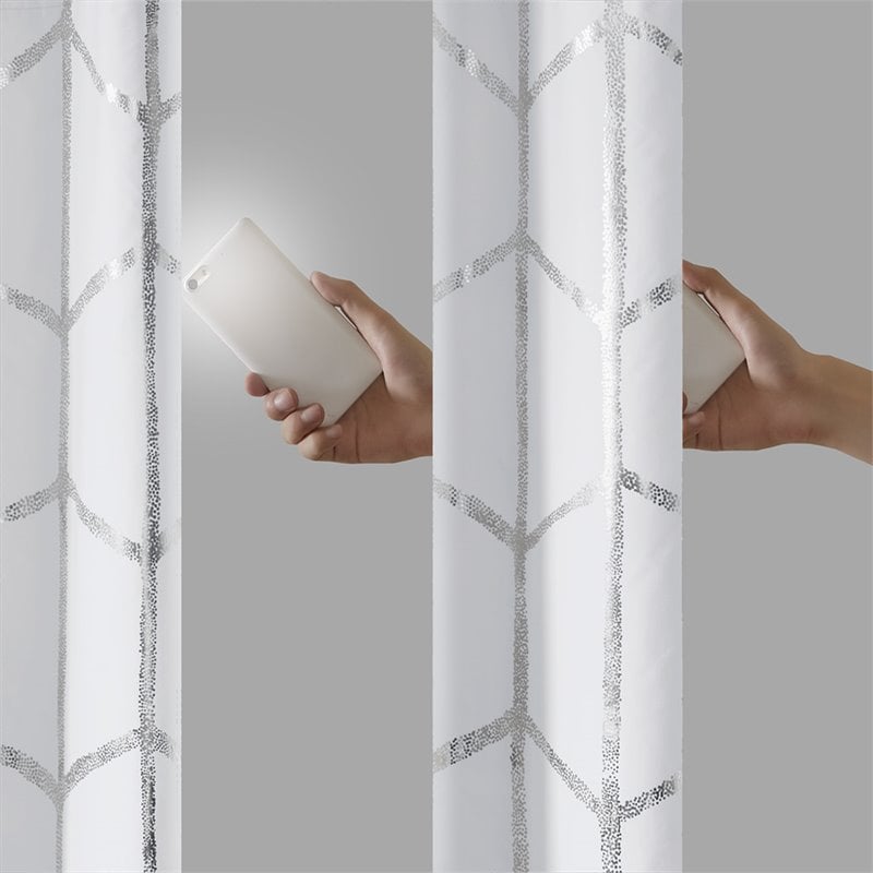 Intelligent Design Raina Polyester Total Blackout Window Panel in White