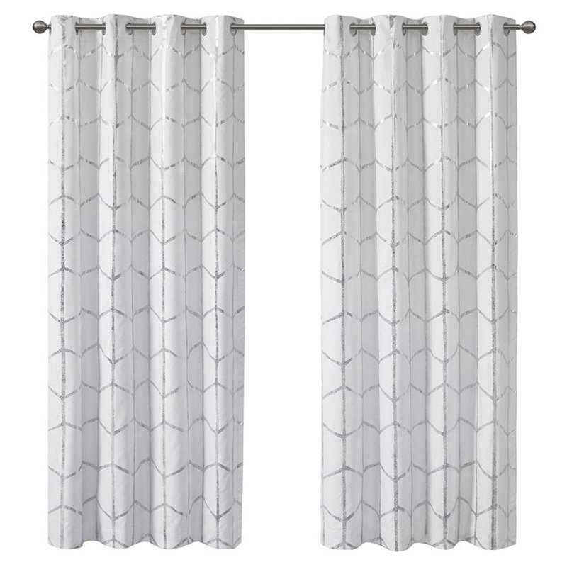 Intelligent Design Raina Polyester Total Blackout Window Panel in White