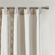 INK+IVY Imani Cotton Printed Window Panel with Chenille Stripe in Ivory