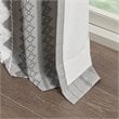 INK+IVY Imani Cotton Printed Window Panel with Chenille Stripe in Gray
