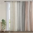 INK+IVY Imani Cotton Printed Window Panel with Chenille Stripe in Gray