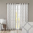 Madison Park Saratoga Polyester Cotton Rayon Fretwork Panel in Ivory