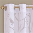 Madison Park Averil Polyester Rayon Fabric Sheer Bird Window Panel in White