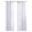 Madison Park Averil Polyester Rayon Fabric Sheer Bird Window Panel in White