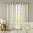 Madison Park Saratoga Polyester Cotton Rayon Fretwork Panel in Beige/Gold