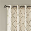 Madison Park Saratoga Polyester Cotton Rayon Fretwork Panel in Beige/Gold