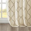 Madison Park Saratoga Polyester Cotton Rayon Fretwork Panel in Beige/Gold