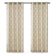 Madison Park Saratoga Polyester Cotton Rayon Fretwork Panel in Beige/Gold