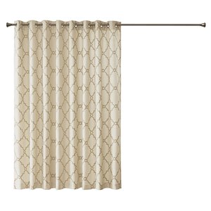 madison park saratoga polyester cotton rayon fretwork patio panel in beige