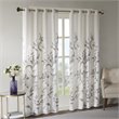 Madison Park Cecily Rayon Polyester Burnout Printed Window Panel in Gray