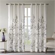 Madison Park Cecily Rayon Polyester Burnout Printed Window Panel in Gray
