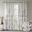 Madison Park Cecily Rayon Polyester Burnout Printed Window Panel in Gray