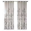 Madison Park Cecily Rayon Polyester Burnout Printed Window Panel in Gray