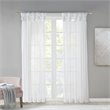 Madison Park Ceres Polyester Fabric Twisted Tab Voile Sheer Window Pair in White