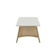 Madison Park Parker Mid-Century Solid Wood Coffee Table in Off White