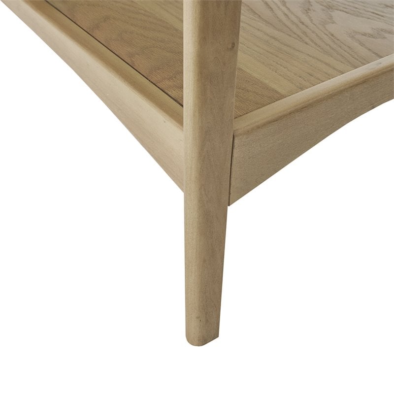 Madison Park Parker Mid-Century Solid Wood Coffee Table in Off White
