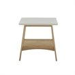 Madison Park Parker Mid-Century Solid Wood End Table in Off White/Natural