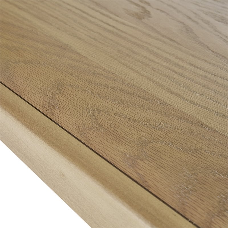 Madison Park Parker Mid-Century Solid Wood End Table in Off White/Natural