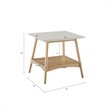 Madison Park Parker Mid-Century Solid Wood End Table in Off White/Natural