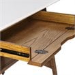 Madison Park Mid-Century MDF Rubber Wood Parker Desk in Off White/Pecan
