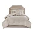 510 Design Ramsey 8-Piece Fabric Comforter Set with Quilting in Neutral Gray