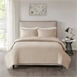 510 Design Otto 3-Piece Polyester Microfiber Coverlet Set in Khaki Brown