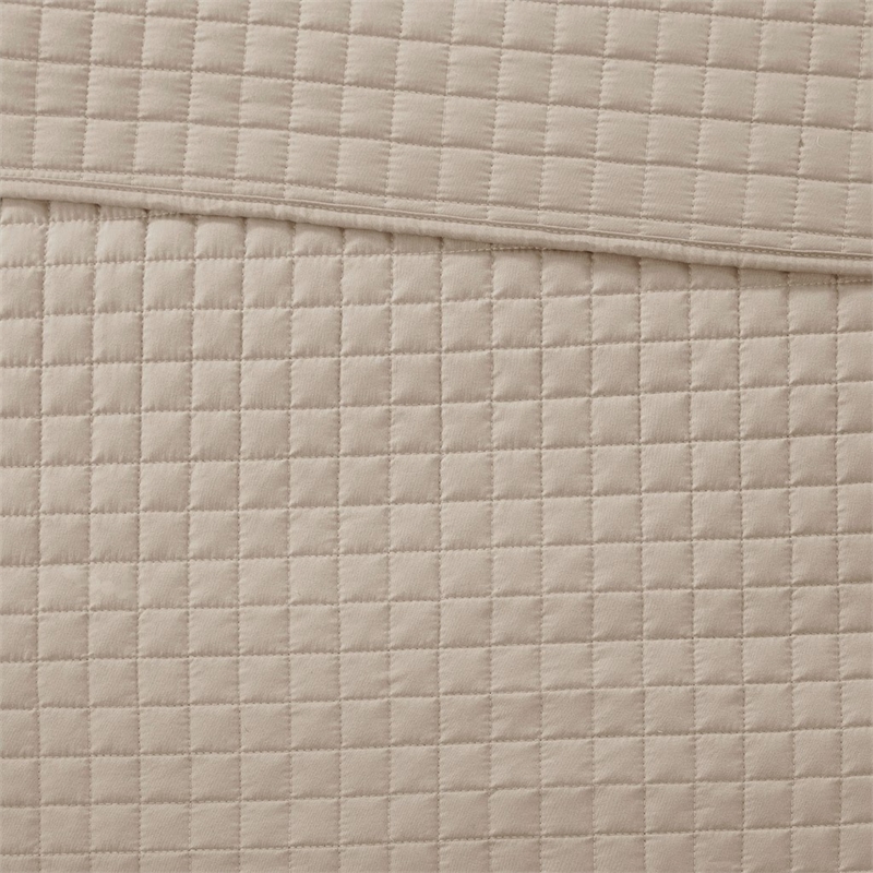 510 Design Otto 3-Piece Polyester Microfiber Coverlet Set in Khaki Brown