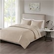510 Design Otto 3-Piece Polyester Microfiber Coverlet Set in Khaki Brown Finish