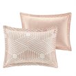INK+IVY Ellipse Cotton Clipped Jacquard Comforter Set in Blush Pink