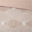 INK+IVY Ellipse Cotton Clipped Jacquard Comforter Set in Blush Pink