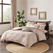 INK+IVY Ellipse Cotton Clipped Jacquard Comforter Set in Blush Pink