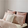INK+IVY Ellipse Cotton Clipped Jacquard Comforter Set in Blush Pink
