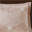 INK+IVY Ellipse Cotton Clipped Jacquard Comforter Set in Blush Pink Finish