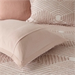 INK+IVY Ellipse Cotton Clipped Jacquard Comforter Set in Blush Pink Finish