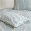 INK+IVY Kara 3-Piece Cotton Modern Jacquard Comforter Set in Aqua Blue
