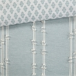 INK+IVY Kara 3-Piece Cotton Modern Jacquard Comforter Set in Aqua Blue