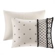 INK+IVY Marta 3-Piece Cotton and Flax Printed Comforter Set in Natural
