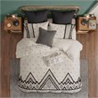 INK+IVY Marta 3-Piece Cotton and Flax Printed Comforter Set in Natural